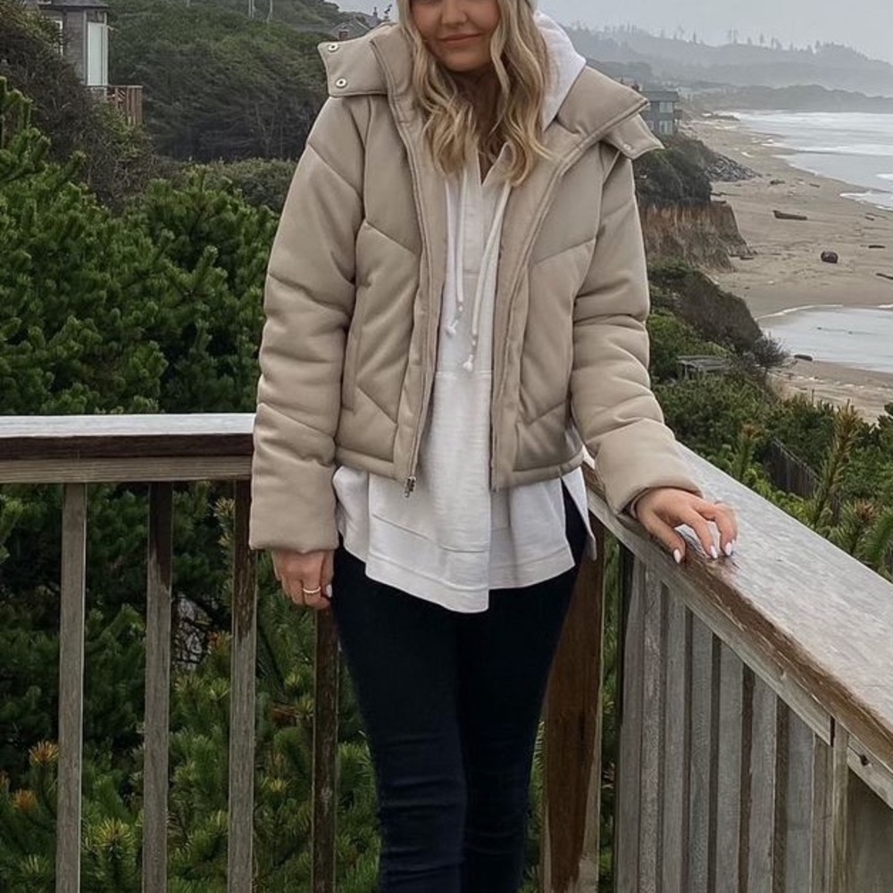 A&F leather coat